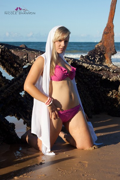 Female model photo shoot of N Shannon in Moffat Beach