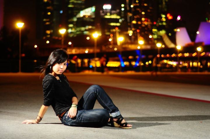 Female model photo shoot of Tisha Azmi in F1 Pit Building