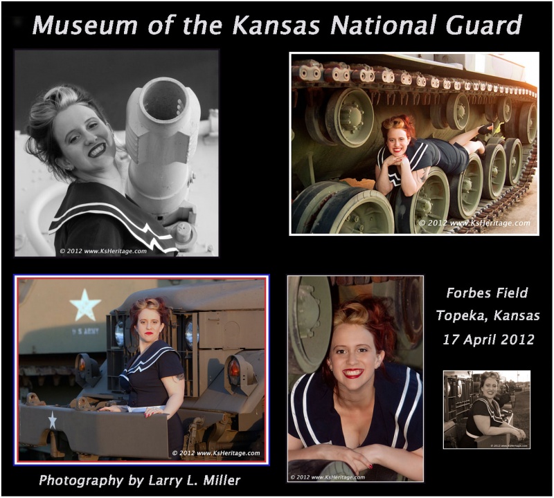 Male and Female model photo shoot of KsHeritage and Mel Breakdown by KsHeritage in Museum of the Kansas National Guard located south of Topeka, Kansas USA, hair styled by Travis Crall
