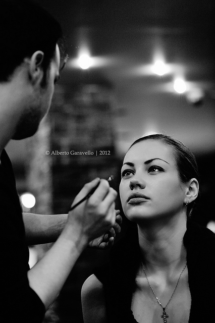 Male and Female model photo shoot of Alberto Garavello and Katerina Nereta, makeup by Marcus-McAlister