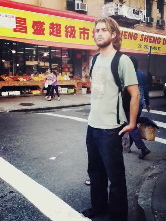 Male model photo shoot of William Wings in Chinatown, Manhattan, New York City