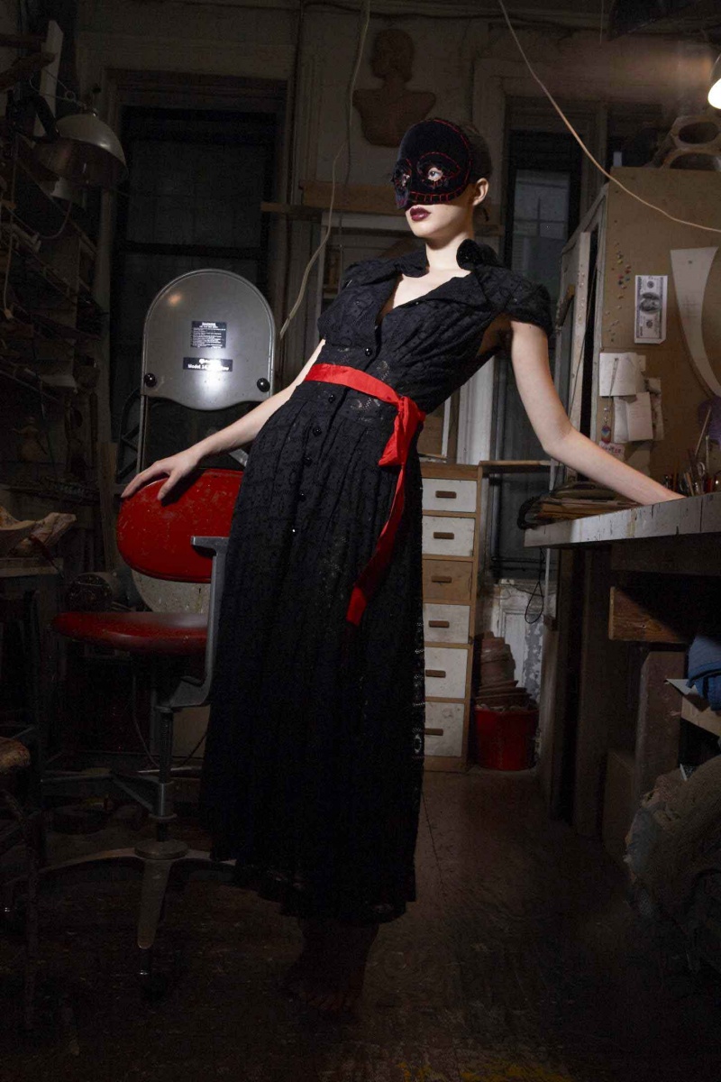 Female model photo shoot of Marlowe Madison by Richard Cordero in Jim Suffen's art studio / NYC