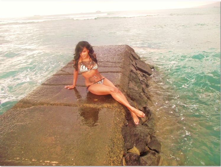Female model photo shoot of Marie Trevino in Waikiki Hawaii