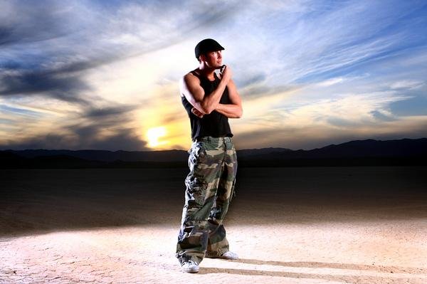 Male model photo shoot of Timmy Mack in Las Vegas Lakebed