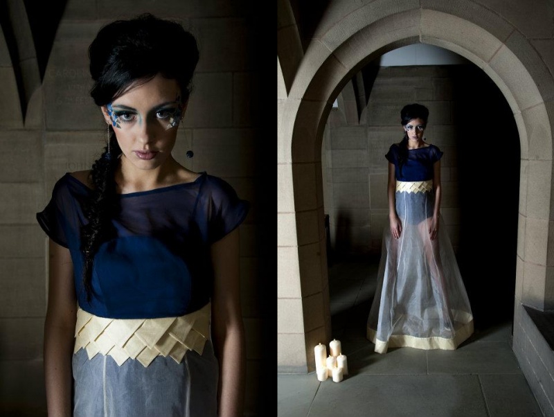Female model photo shoot of Bethany Goude MUA in In the crypt at Sheffield Cathedral
