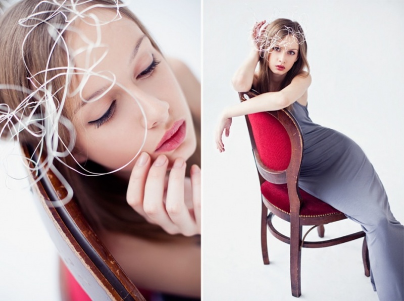 Female model photo shoot of Polek in Coma Studio (Moscow)
