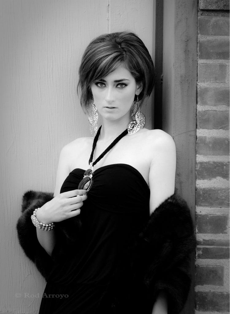 Female model photo shoot of Celeste A by Rod Arroyo in Door 2 Studios, makeup by sigal levine