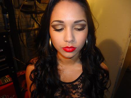 Female model photo shoot of Makeup By Kikz  in Shoot w/ Ace King Photography