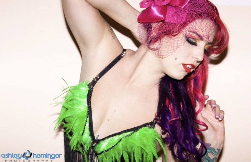 Female model photo shoot of Cutthroat Kristina by Ashley Heminger in Las Vegas, NV, clothing designed by Chelsea Eden