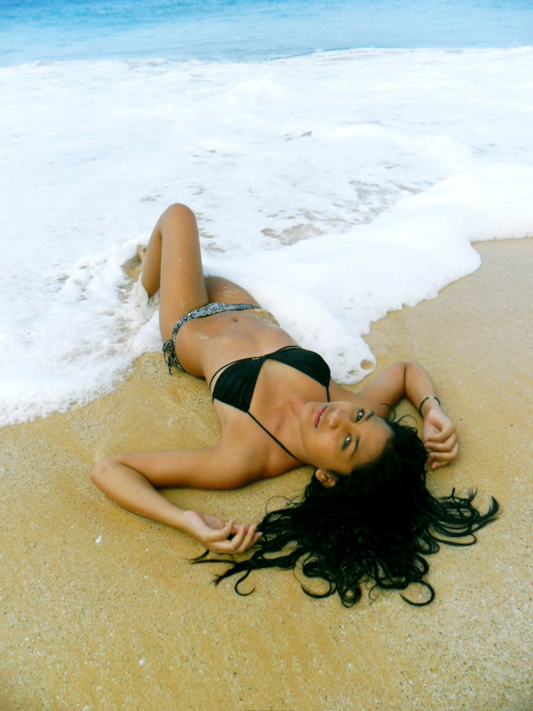 Female model photo shoot of Kilohoku Akahi in Big beach, Makena