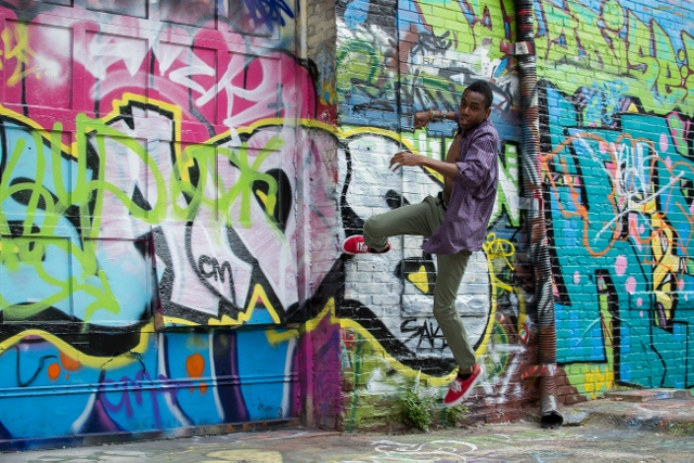 Male model photo shoot of Adorian Lee by Bsmt Photos in Grafitti Alley