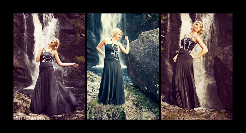 Female model photo shoot of Deborah Friel  and Samantha Fyfe in Inversnaid, Loch Lomond