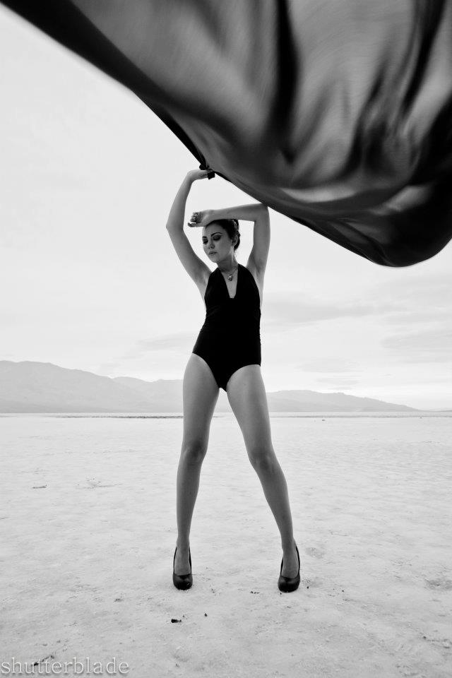 Female model photo shoot of shutterblade and JULIA JONES in Death Valley, CA