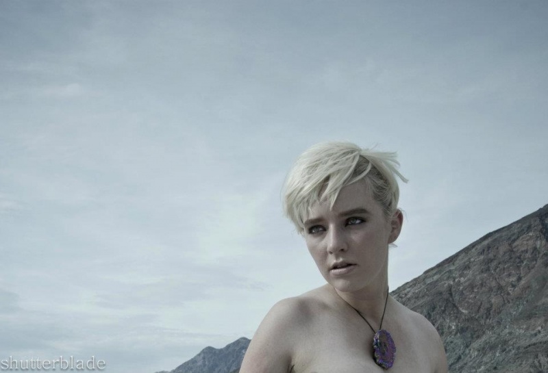 Female model photo shoot of shutterblade in Death Valley, CA