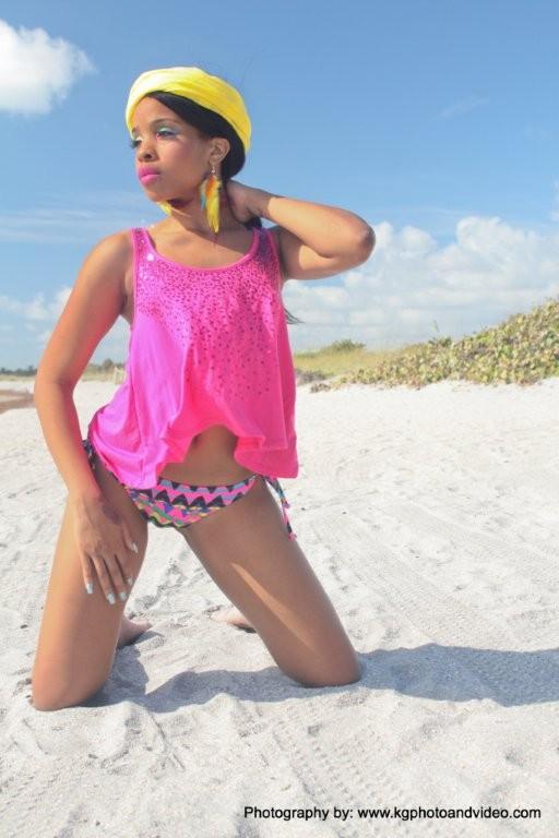 Female model photo shoot of Tiijah Johnson by Images by KG in South Beach,Miami