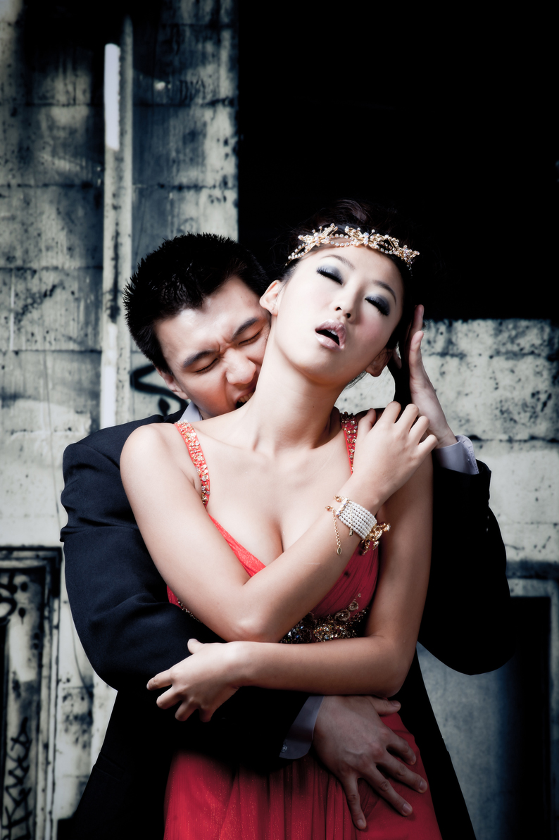 Male and Female model photo shoot of Tony Zhou, Bess H and Chen in Studio