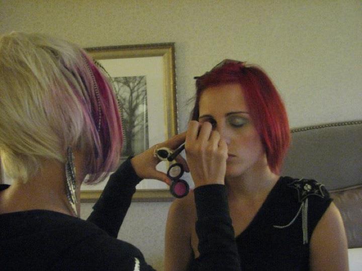 Female model photo shoot of Eye candy make-up 