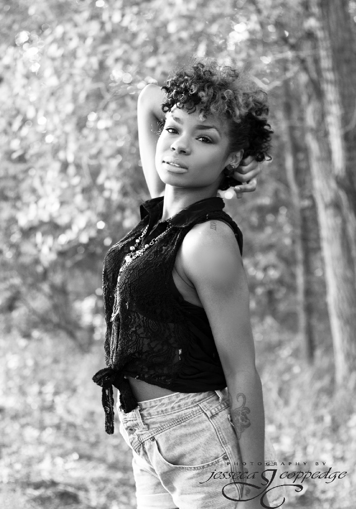 Female model photo shoot of Jasmineee D by jesseca c Photography in Junction City, KS