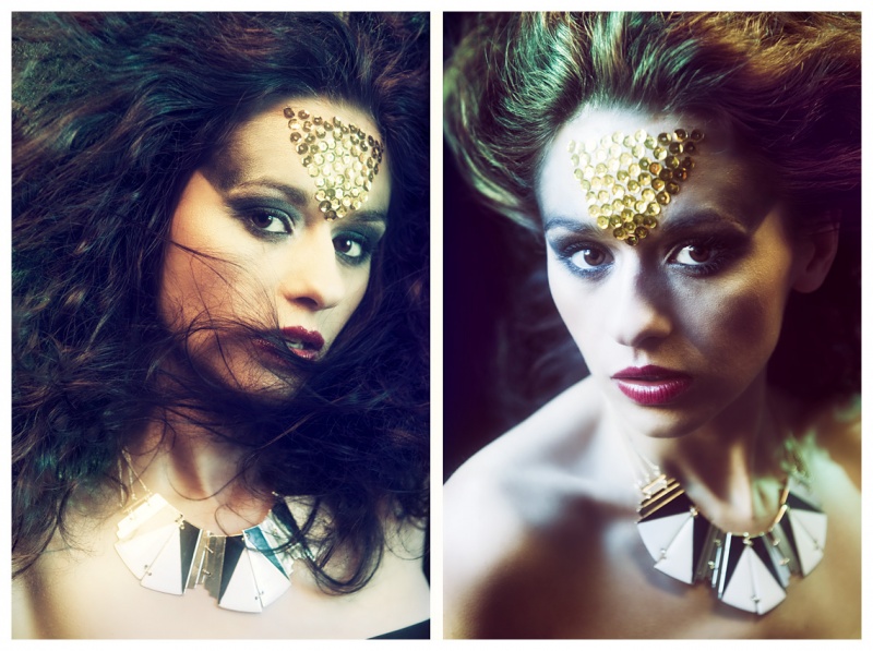 Female model photo shoot of Face The Dream Studio in Edinburgh, makeup by Moodsfactory 