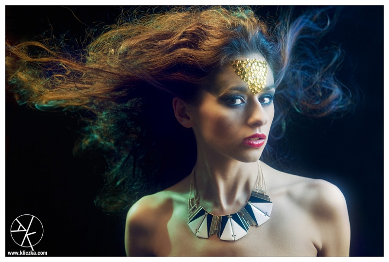 Female model photo shoot of Face The Dream Studio in Edinburgh, makeup by Moodsfactory 