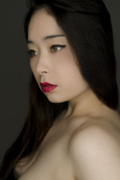 Female model photo shoot of Pacifica C Photography and A-laine in ShengSIM Studio