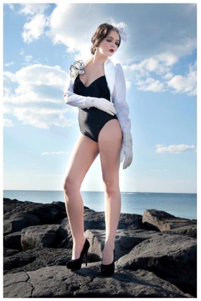 Female model photo shoot of Effie Mylonas  in St Kilda Beach