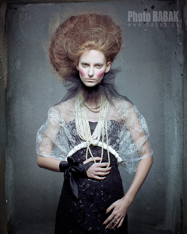 Female model photo shoot of Adriana Chira Cristina by  BABAK in Toronto, hair styled by Nico Merritt
