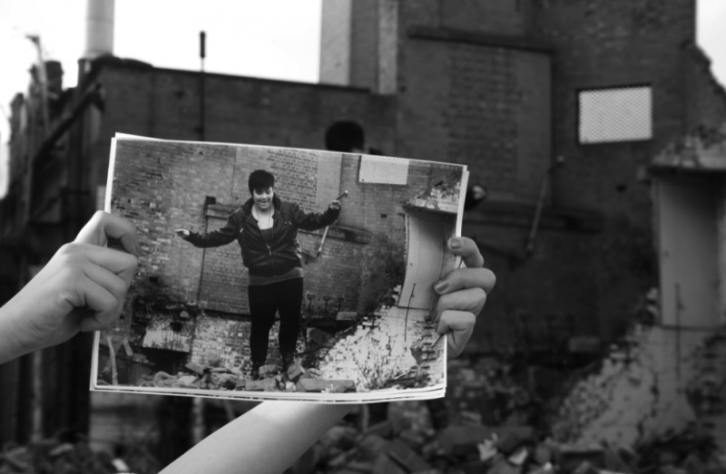 Male model photo shoot of J Langton Photography in destroyed building