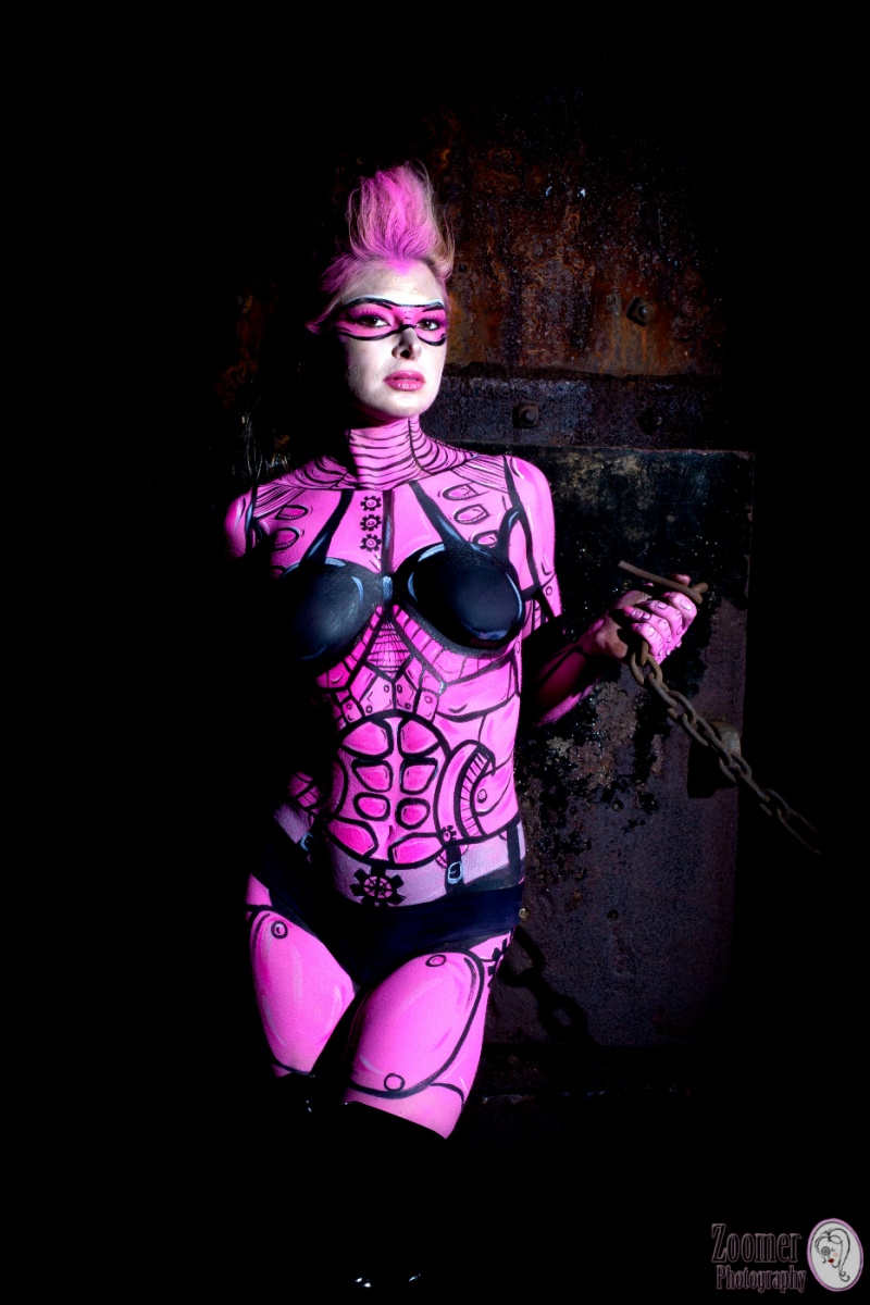 Female model photo shoot of DVan Houten Photography and karyn karabec in Foundry, Goshen, body painted by NY Face and Body Art