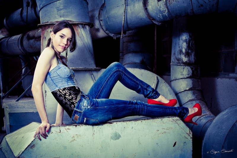 Female model photo shoot of Spela Sojer by Dejan Dvorsek