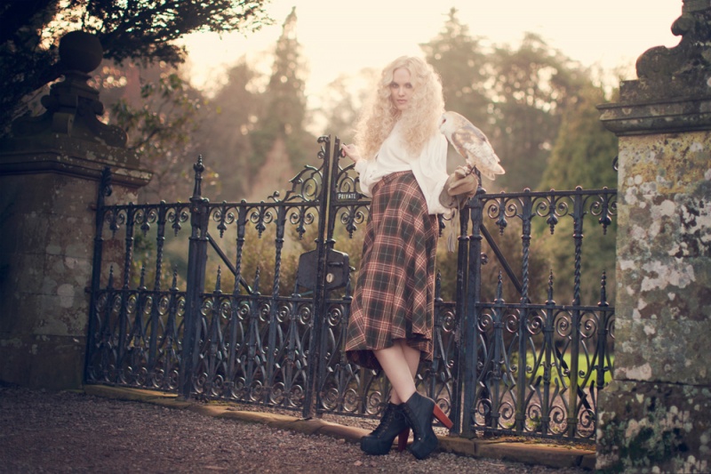 Female model photo shoot of Amanda Littler in Muncaster castle