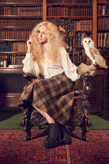 Female model photo shoot of Amanda Littler in Muncaster castle