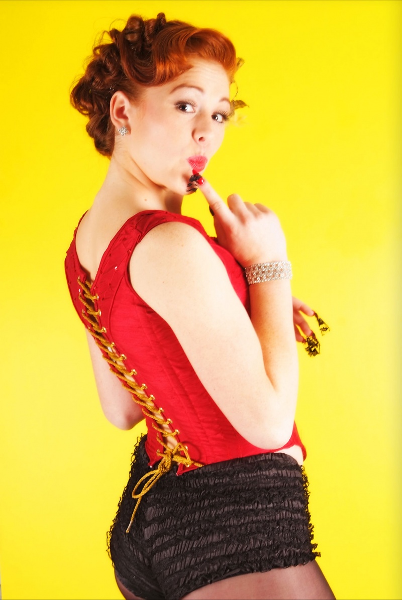 Female model photo shoot of Deanna - Staffie