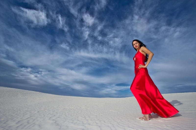 Female model photo shoot of Marionette  by Raney Photography in White Sands, NM