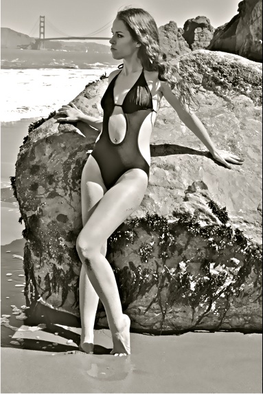 Female model photo shoot of Brandee Mae in China Beach, San Francisco, CA