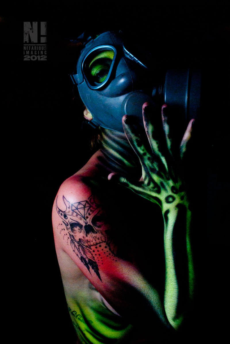 Male model photo shoot of Nefarious Imaging, body painted by lord_Gargoyle