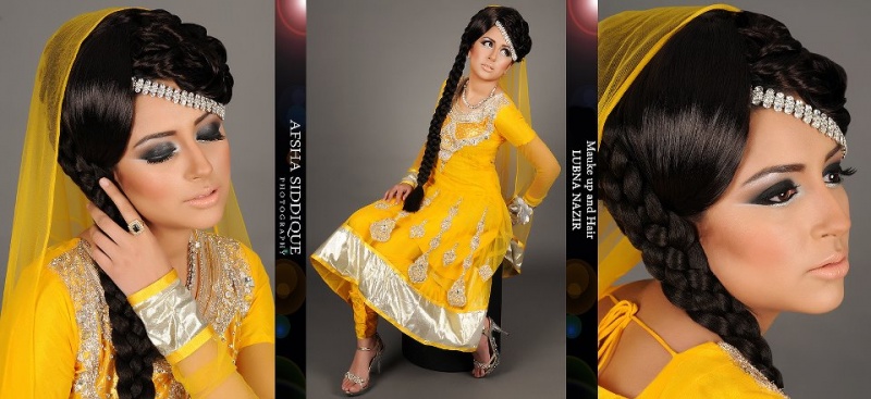 Female model photo shoot of Lubna Nazir Mua 