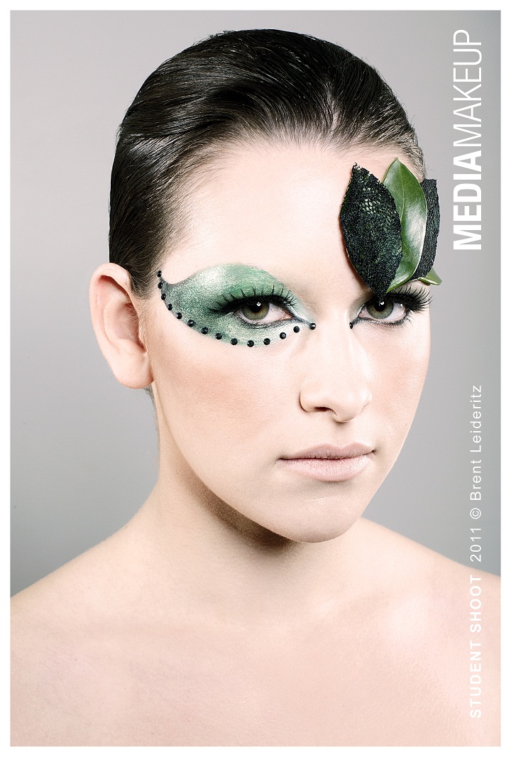 Female model photo shoot of Monique Jones Makeup by Brent Leideritz in Media Makeup Academy