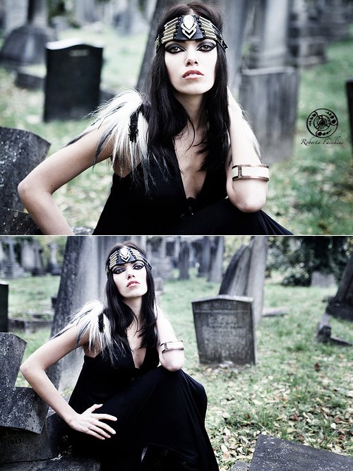Female model photo shoot of Roberta Facchini in Cemetery photoshooting