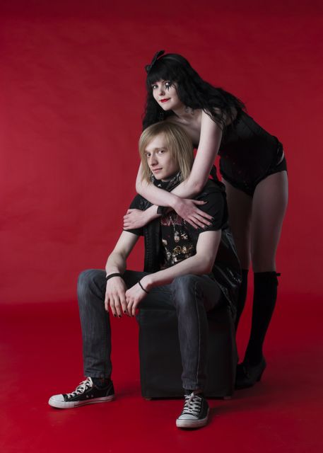 Male and Female model photo shoot of Sinlahier and jester jinx 