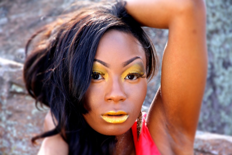 Female model photo shoot of BeautyMark Cosmetics in Stone Mountain Park