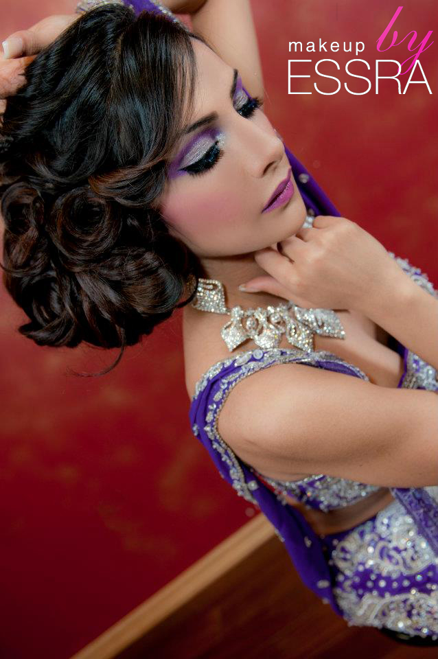 Female model photo shoot of Makeup by Essra in Dinesh Ramsay's Boutique