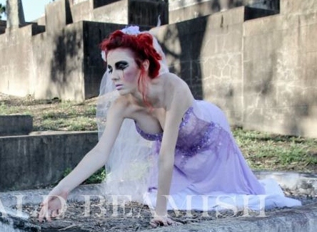 Female model photo shoot of Louise Watt and Ericka T by Emerald Beamish in Balmoral Cemetery