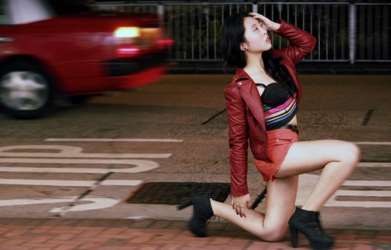 Female model photo shoot of Charmyn Chan in Hong Kong, TST