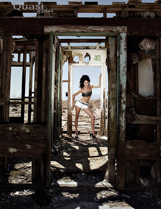 Female model photo shoot of Kitty Leigh by Josie Gonzales in Salton Sea, CA