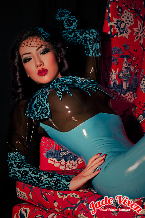 Female model photo shoot of Jade Vixen by Studio-X, clothing designed by Westward Bound Latex 
