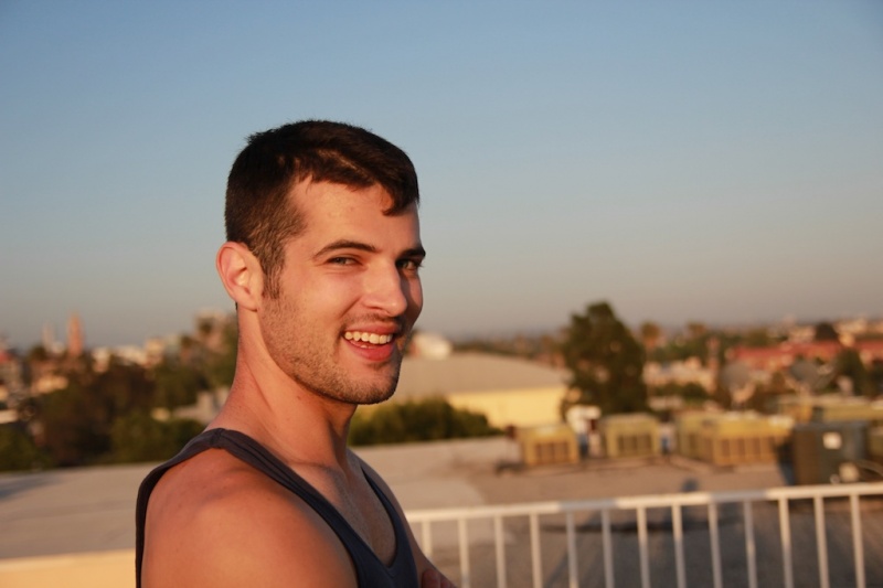 Male model photo shoot of Todd Bauer in LA rooftop