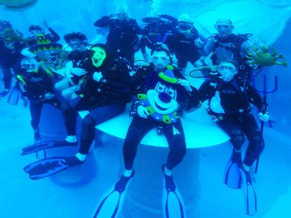 Male model photo shoot of Durable in indoor scuba diving center monte mare rheinbach germany halloween