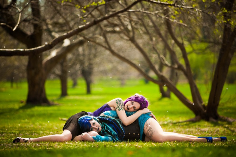 Female model photo shoot of Lady Harlequin and Kymm Kaboom by Studio Fovea in Arboretum Madison, WI