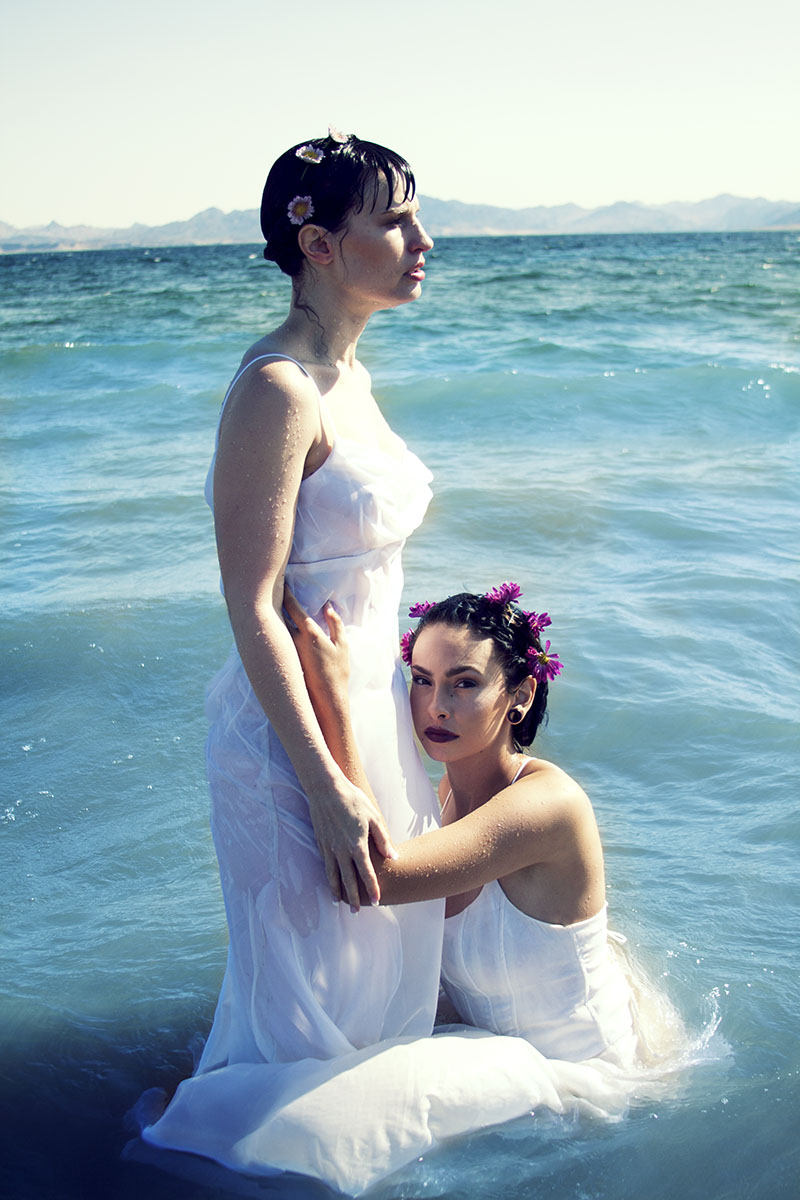 Female model photo shoot of MonochromeRomance, JessieLeigh and Cassie Dee in Lake Mead